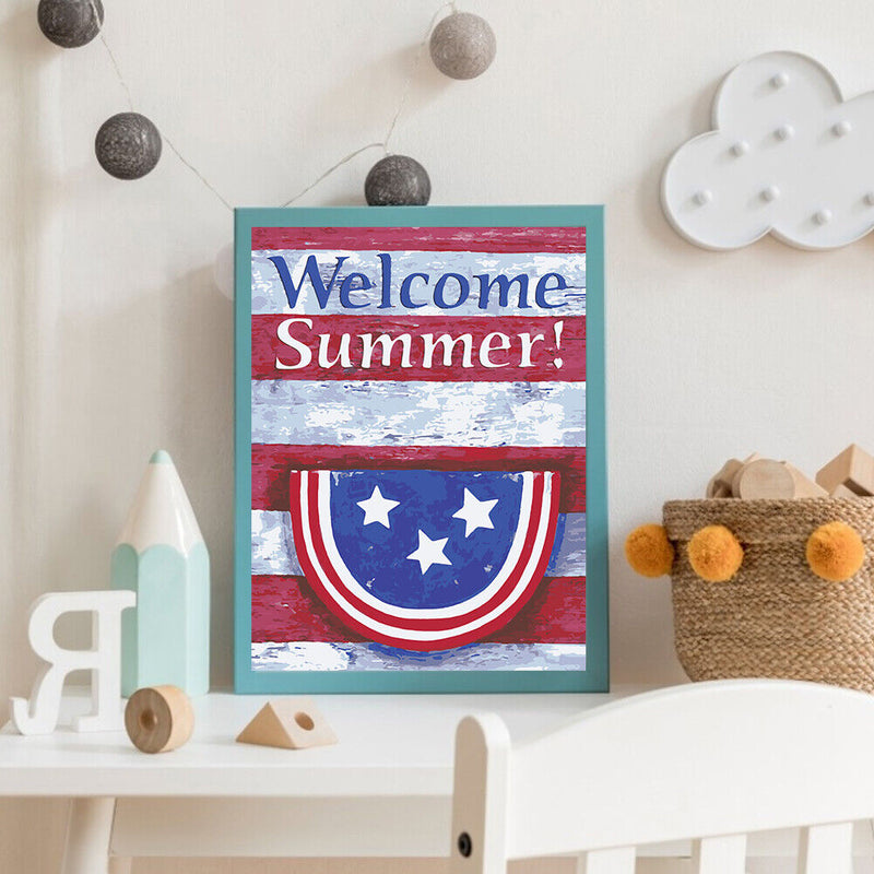 HandPainted Oil Paint Kill Time Picture Colouring Artcraft Welcome Summer Gifts