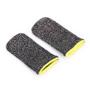 2pcs 24-Stitch Mobile Game Finger Cover Anti-Sweat Anti-Skid (Black Yellow)