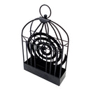 Birdcage Mosquito Repellent Incense Holder Wrought Iron Burner Rack (Black)