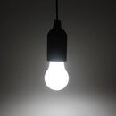 LED Hanging Light Bulb Battery Powered Colorful Pull Cord Bulbs (Black) Newly