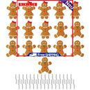 Christmas Yard Signs 16pcs Gingerbread Man Lawn Sign Decorations with 32 Stakes