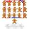 Christmas Yard Signs 16pcs Gingerbread Man Lawn Sign Decorations with 32 Stakes