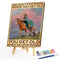 #A Retro Riding Girl Poster Oil Paint By Numbers Kit DIY Acrylic Wall Art Pict