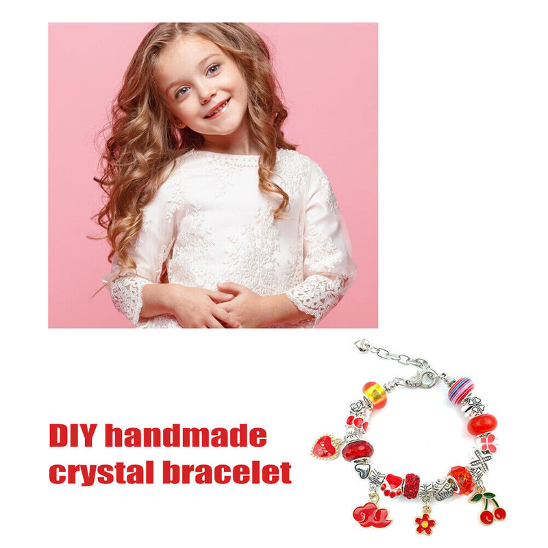 DIY Crystal Beads Charms Bracelets Women Handmade Pendant Bracelets Jewelry