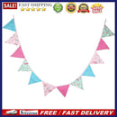12 Flags 3.2m Pink Flower Cotton Party Wedding Pennant Bunting Banner Decor