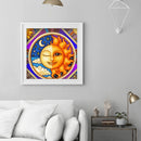 Diamond Painting 5D Full Round Drill Mosaic DIY Smile Moon Kit for Bedroom De