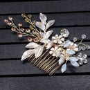 Jewelry Pins Bridal Headpiece Hairwear Crystal Hair Comb Flower Head Clip