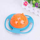 Baby Feeding Dish Cute Baby Gyro Bowl Universal 360 Rotate Spill-Proof Bowl