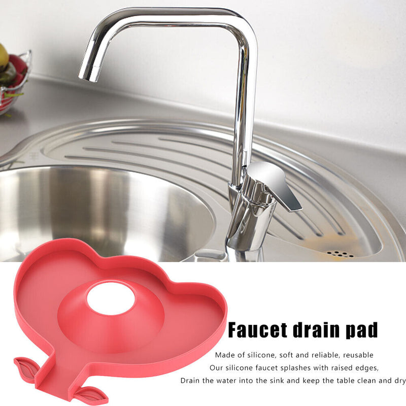 #A Kitchen Faucets Sink Splash Guard Silicone Wash Mat Countertop Water Catcher