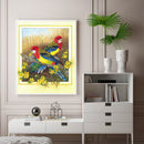 #A Flower Bird Oil Paint By Numbers Kit DIY Acrylic Painting on Canvas Frameless