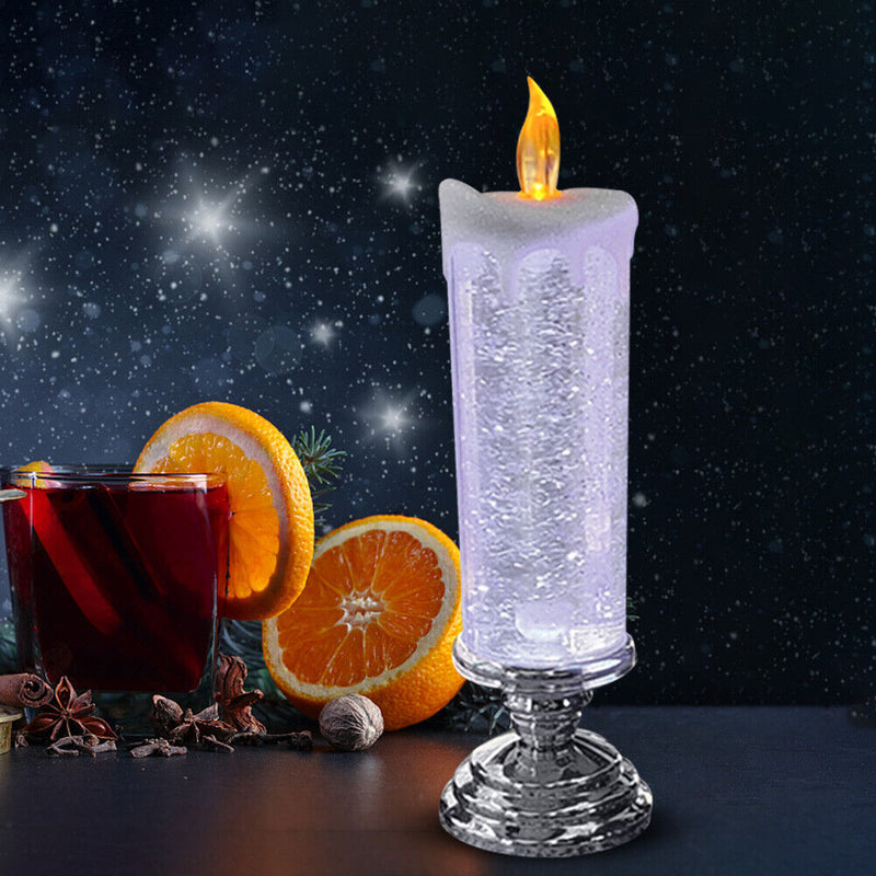 #A Night Lights Tourist Souvenirs LED Glitter Candle for Christmas Birthday Wedd