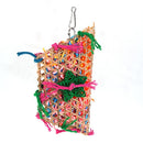 Colorful Bamboo Weave Wooden Swing Parrot Bird Toys Bird Cage Accessories Newly