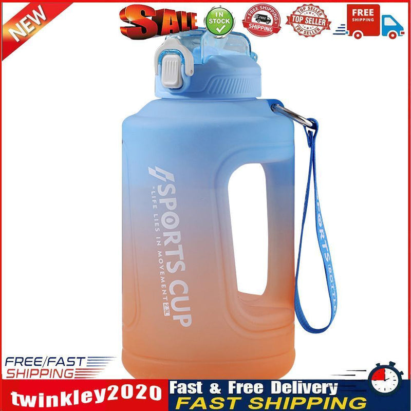 Sports Water Bottle Outdoor Fitness Travel Leakproof Frosted Cups (Blue) Newly