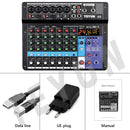 Mixer Sound Mixing Console USB Soundcard DJ Audio 48V Power (8 Channel EU)