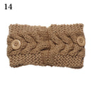 Elastic Candy Color Knitted Headband Hair Accessories Thick Warm Wide Hairband