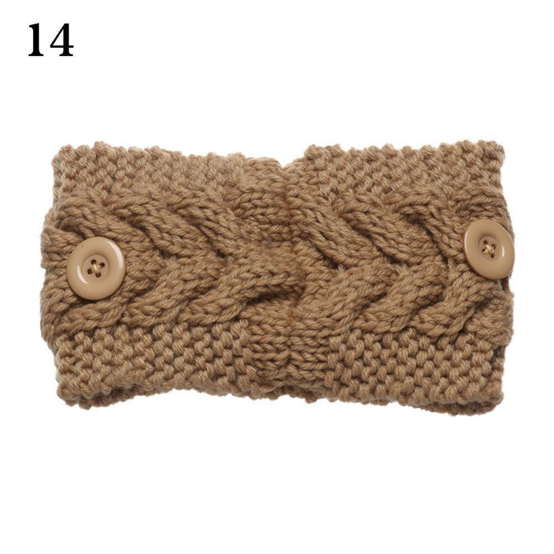 Elastic Candy Color Knitted Headband Hair Accessories Thick Warm Wide Hairband