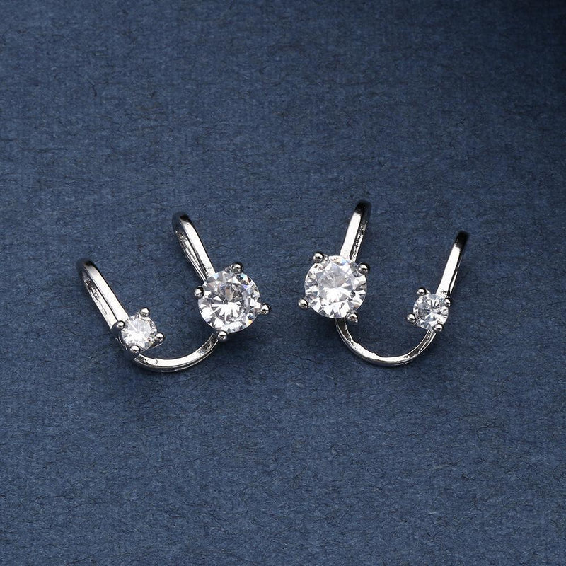 Women Men Tragus Earrings Zircon Ear Cuff Non Piercing Earrings No Pierced