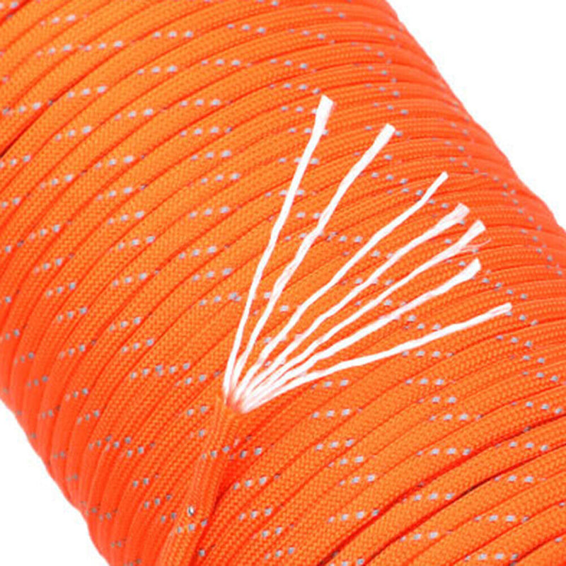50m 7 Strands Paracord Parachute Cord Reflective Climbing Rope Survival Tools