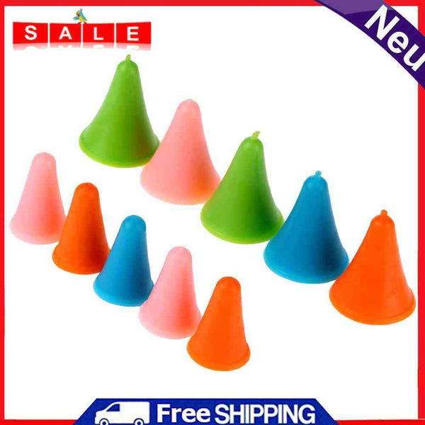 10pcs Rubber Cone Mold Knitting Needles Cap Point Protectors in 2 Sizes for Stric