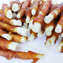 Chicken Wrapped Jerky Beef Twists - snacks, chews, rawhide treats, G2V6