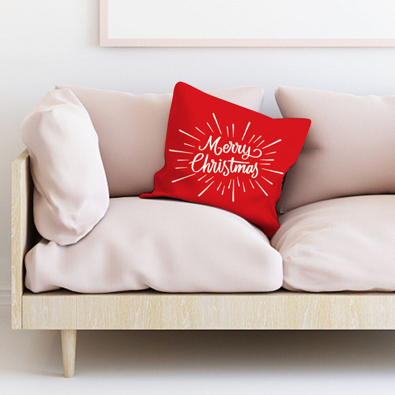 1pc Polyester Peach Skin Pillowcase Throw Pillow Case for Christmas Gift 45x4