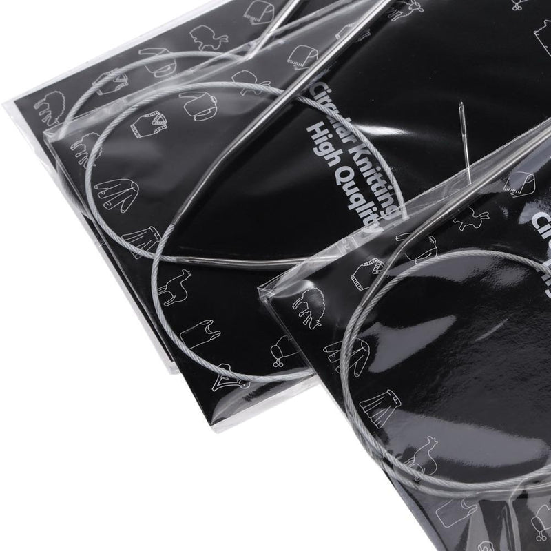 11pcs 17" 43cm Size 6-16 Stainless Circular Knitting Needles  Newly