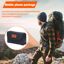 Men Oxford Cloth Phone Bags Double-layer Zipper Fanny Packs (A Black) Newly