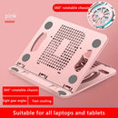 Adjustable Foldable Laptop Stand Universal Portable Notebook Holder (Pink) Newly
