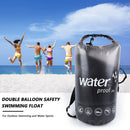 PVC Bags 20L Trekking Drifting Waterproof Storage Pouch (Translucent Black)