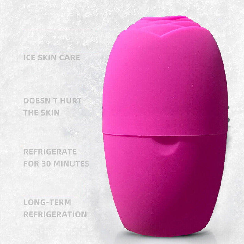 Silicone Ice Ball Face Massager Skin Care Lifting Contouring Tools (Rose) Newly