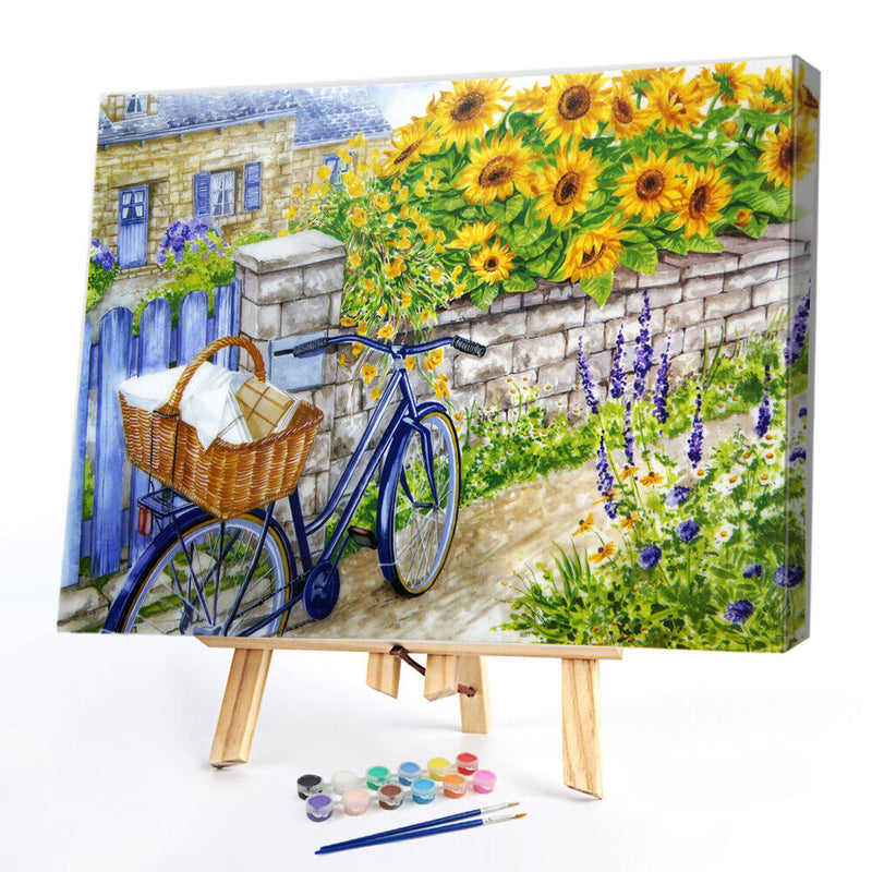 Sunflower Yard Oil Paint By Number DIY Coloring Picture Kits for Adults Children