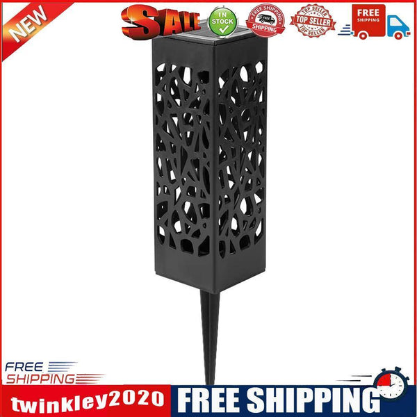 Solar Waterproof Hollow Lamp Lawn Stakes Sensor Garden Light (Warm White)