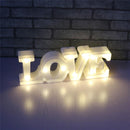 Romantic LOVE LED Night Light Wedding Festival Party Home Decor Lamp (White