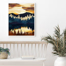 Frameless Oil Paint By Numbers DIY Forest Mountain Picture Craft Kit for Home