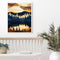 Frameless Oil Paint By Numbers DIY Forest Mountain Picture Craft Kit for Home