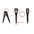 Steel Mini EDC Slotted Screwdrivers Keychain Pocket Repair Tool (Black) Newly