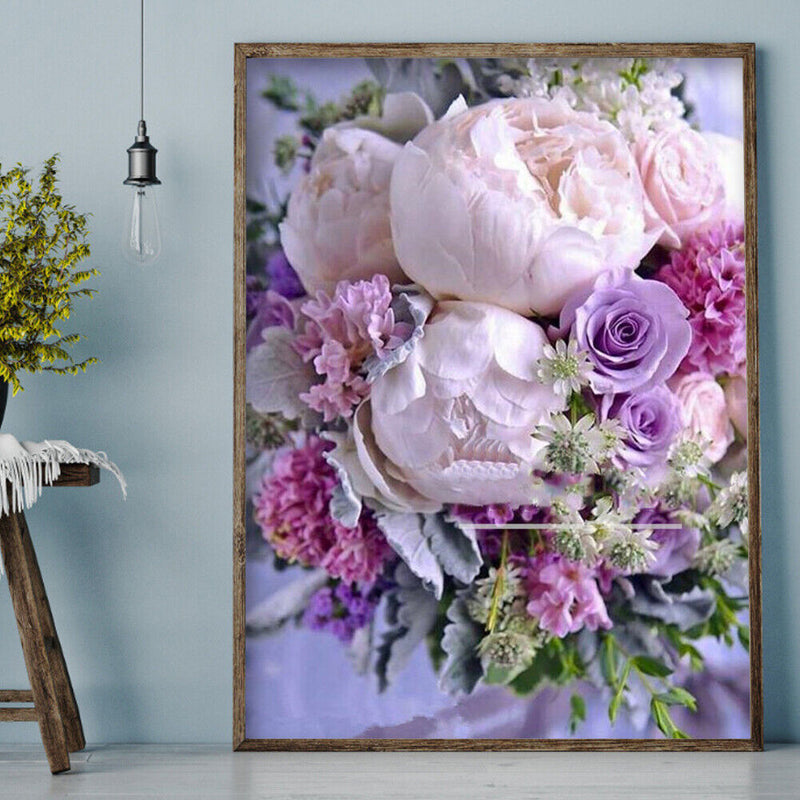 DIY Full Round Drill Diamond Painting Flower Kit Pictures Rhinestones Handicarft