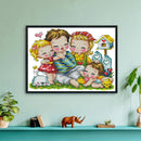 Cross Stitch Happy Family DIY Embroidery Kits 14CT Stamp Needlework (C093) Newly