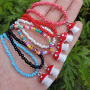 Bohemian Wild Acrylic Pendant Clavicle Chain Mushroom Necklace Candy Colors
