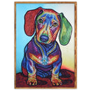 5D DIY Special Shaped Diamond Painting Colorful Dog Cross Stitch Embroidery