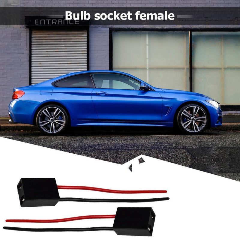 2pcs H7 Bulb Socket Headlight Fog Lamp Headlamp Pigtail Female Connector Adapter