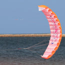 Dual Line Stunt Parafoil Parachute Rainbow Sports Beach Kite (Orange)