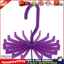 18 Hooks Necktie Scarf Belt Hanger Organizer Clothing Holder Rack(Purple) Newly