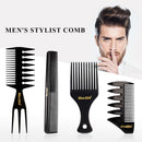 Styling Hairdressing  Tool Durable Wide Teeth Hair Brush Fork Comb Barber Shop