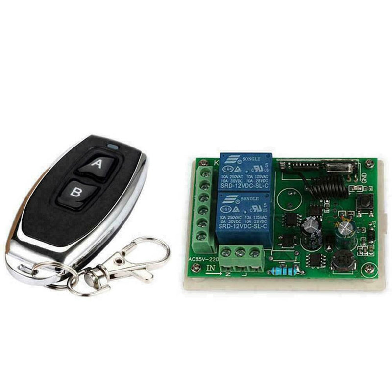 Wireless 433mhz RemoteControl Switch AC 220V 10A 2ch Transmitter W2E6 Relay O2I9
