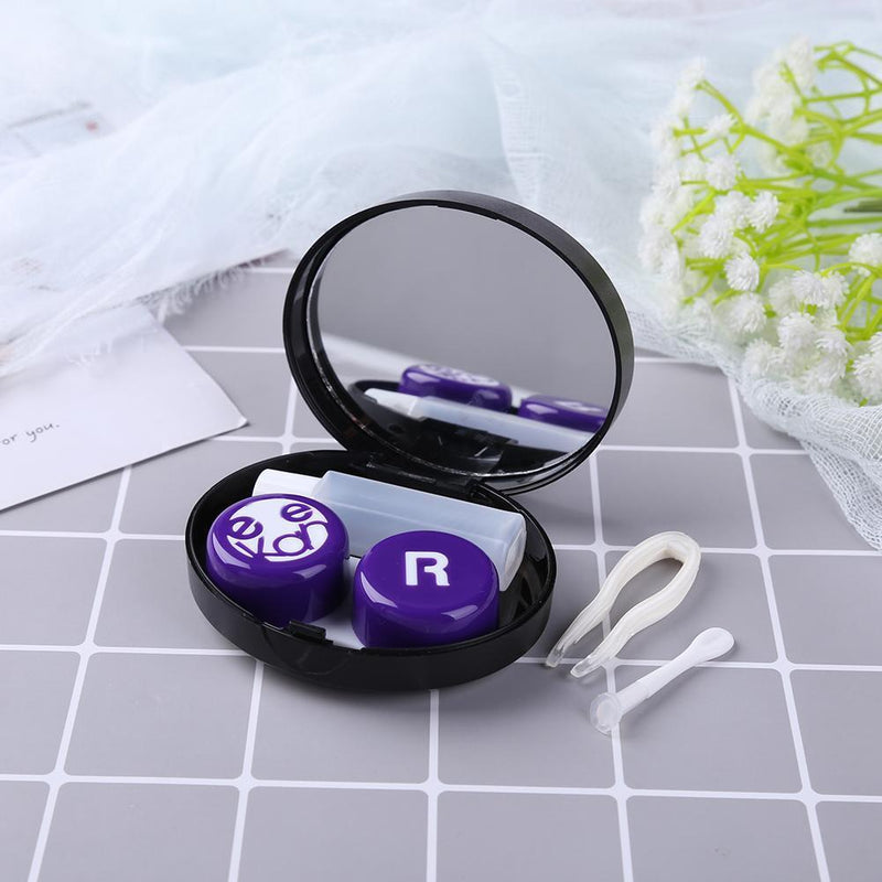 Portable Travel Square Contact Lens Case Simple Invisible Glasses Wearing Too