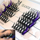 Eyelashes Premade V-shape Blue Cluster Lashes Individual False Eyelashes