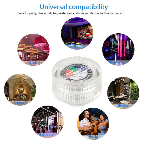 Waterproof Super Bright 3 LED Light RGB Remote Controller Submersible Lamp