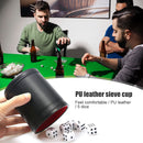 PU Leather Trumpet Flannel Dice Cup Bar Party KTV Entertainment Game with D