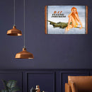 Flying Fortress Girl Metal Sign Plaque Wall Poster Decor for Home Cafe Bar